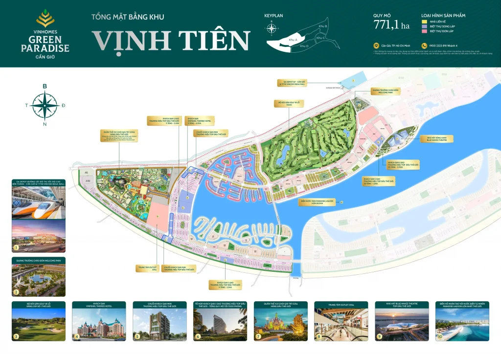Mặt bằng phân khu Khu A Vinhomes Green Paradise
